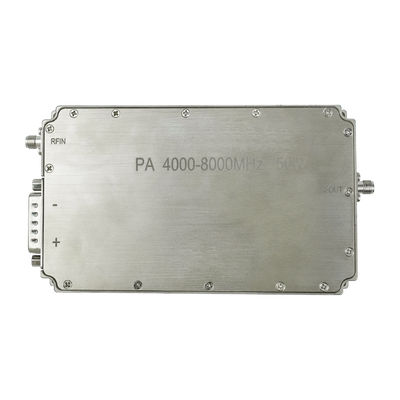ماژول تقویت کننده پهنای باند پهپاد با بهره بالا 50 وات 4000-8000 مگاهرتز، بهره 47 دسی بل، خروجی پایدار 1 دسی بل